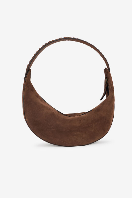 RC Brown Soft Shoulder Bag With RC Monogram RC Brown Soft Shoulder Bag With RC Monogram CHOCOLATE TOB00B-PZ563
