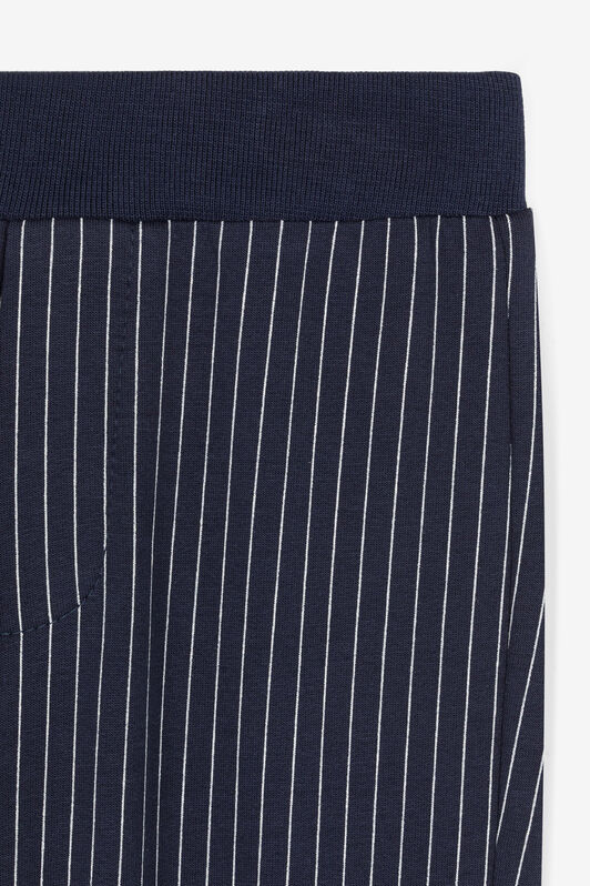 JU C Logo-Appliqué Striped Sweatpants Dark blue OJT20F-HUC77