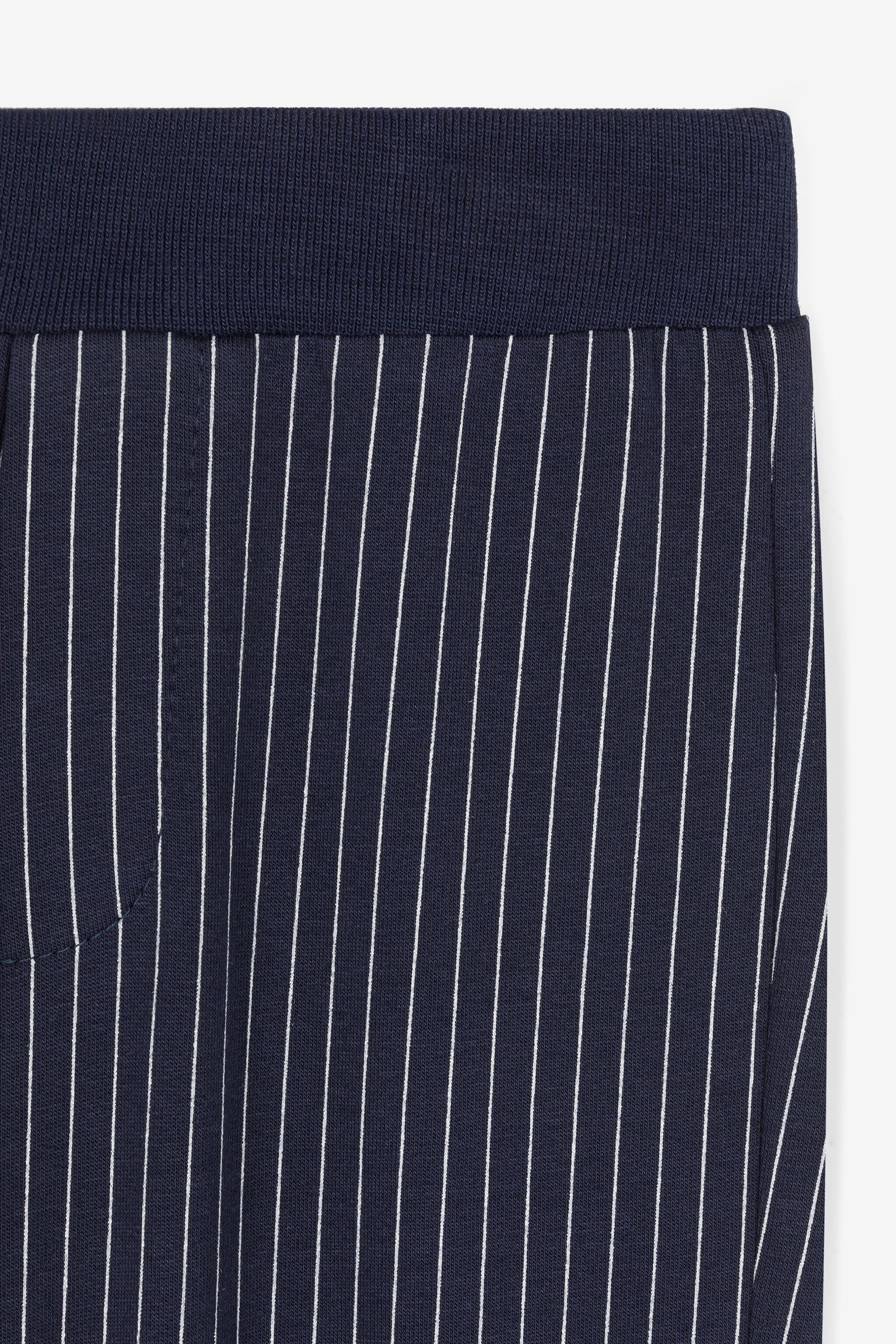 JU C Logo-Appliqué Striped Sweatpants Dark blue OJT20F-HUC77
