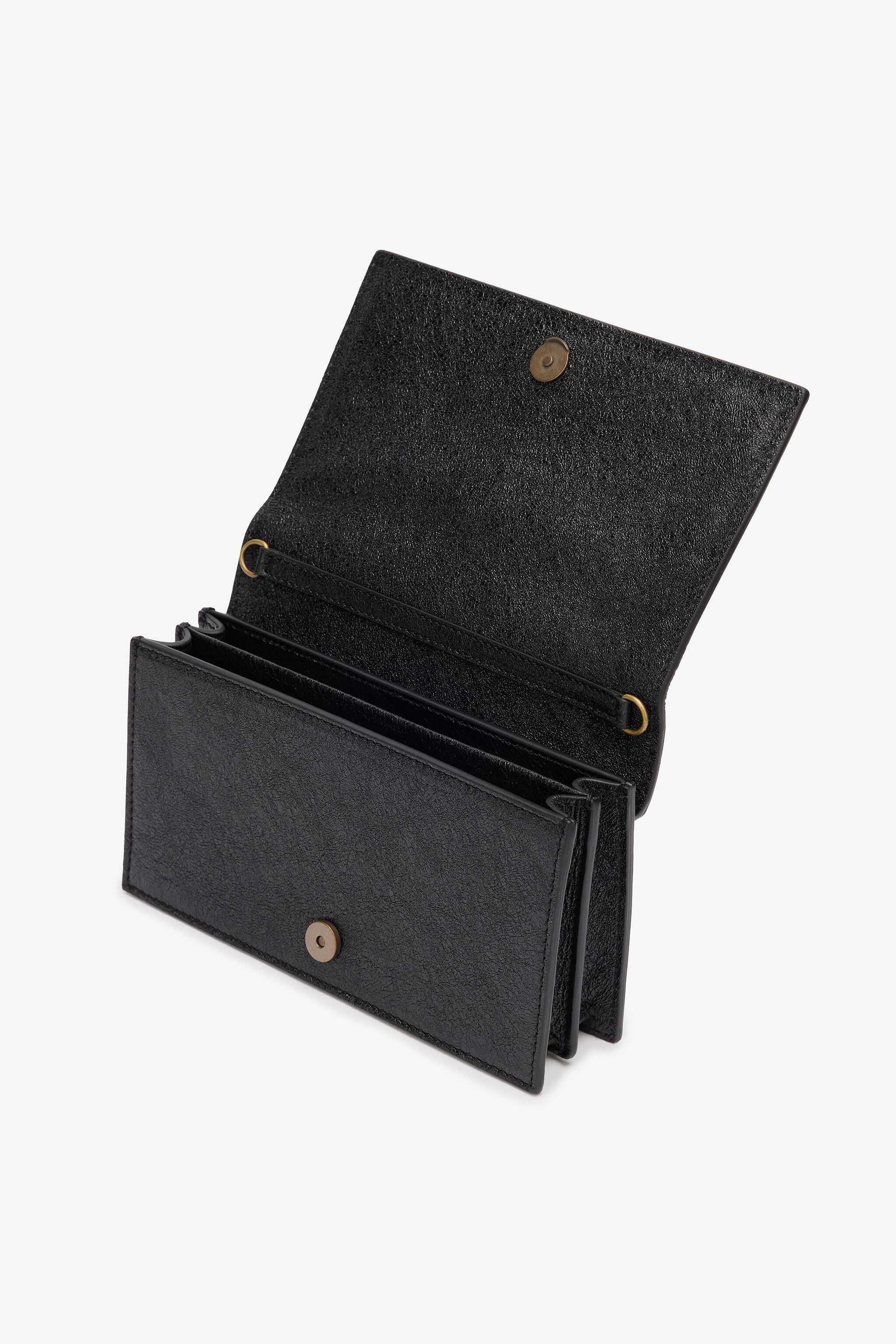 RC Cracked Leather Bag with Mirror Snake Monogram RC Cracked Leather Bag with Mirror Snake Monogram Black POB00C-PZO07