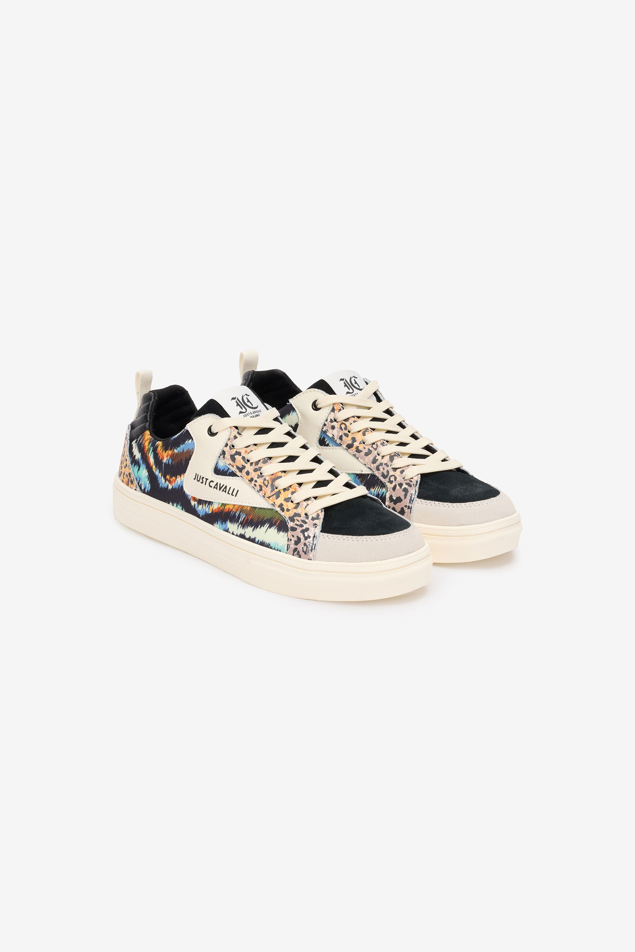 JC Sneakers Stampa Jaguar Skin E Tie Dye JC Sneakers Stampa Jaguar Skin E Tie Dye Bleu clair/Noir SFS066-SF312