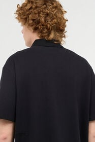 JC Polo Shirt With Monogram And Lettering Black UFT021-UF041