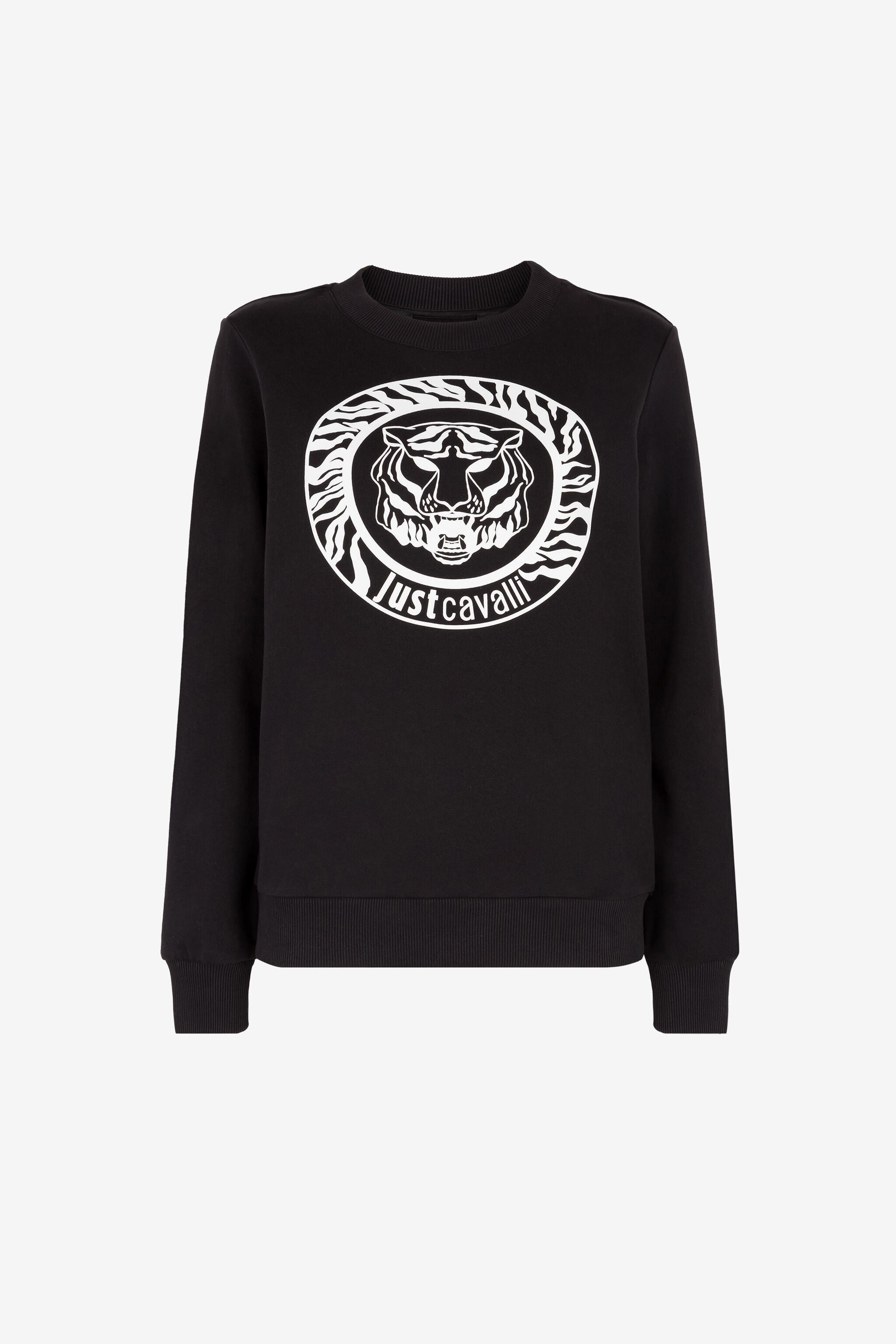 JC Just Cavalli Logo-Print Sweatshirt JC Just Cavalli Logo-Print Sweatshirt BLACK Q61478-Q0381
