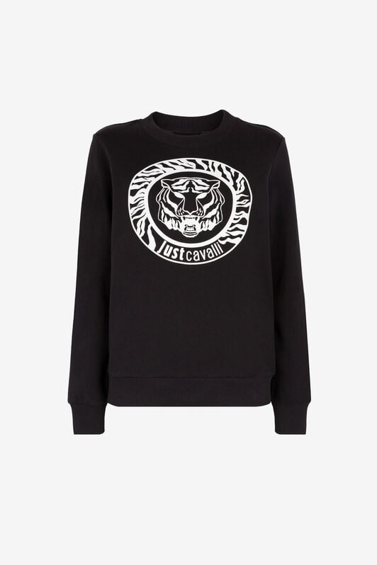 JC Just Cavalli Logo-Print Sweatshirt JC Just Cavalli Logo-Print Sweatshirt BLACK Q61478-Q0381