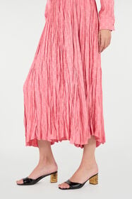 RC Crumpled-Effect Midi Skirt Pink VKT306-RK010