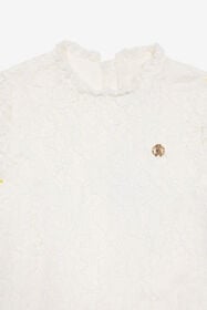 JU Dress With Broderie Anglaise Design White UJT10S-RP001