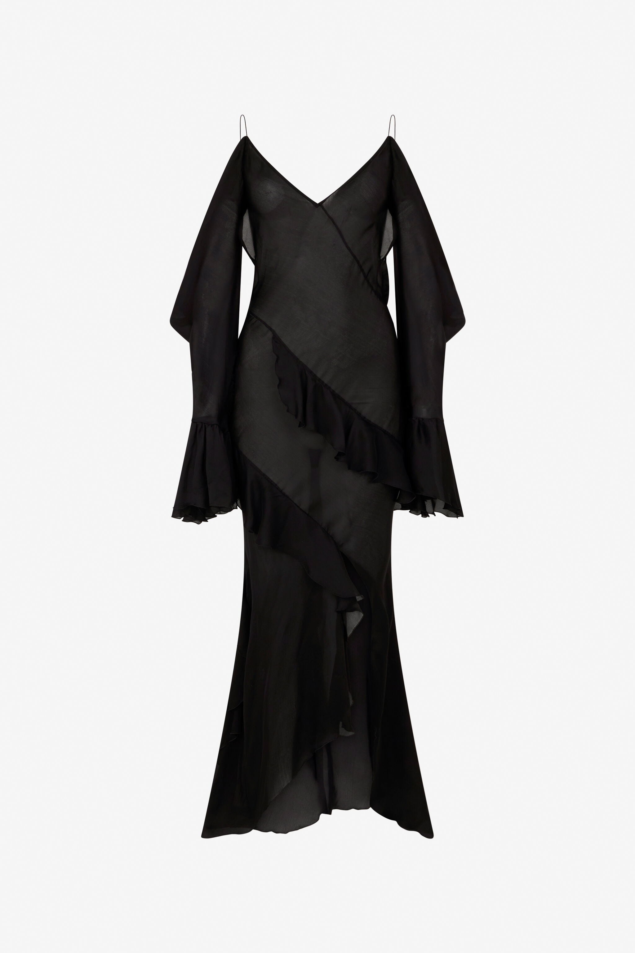 RC Slipdress Aus Seidenchiffon RC Slipdress Aus Seidenchiffon BLACK XWT129-CC001