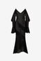 RC Abito Sottoveste In Chiffon Di Seta RC Abito Sottoveste In Chiffon Di Seta BLACK XWT129-CC001