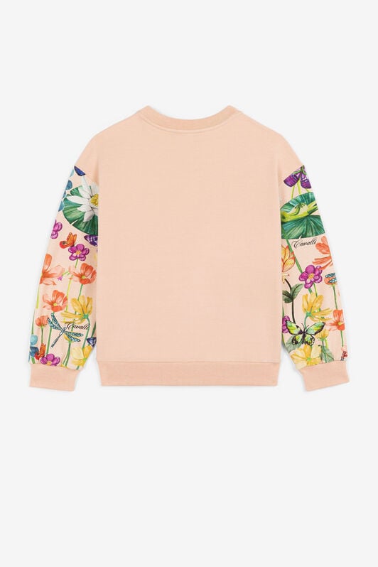 JU Sweatshirt mit Wildtier- und Blumendruck JU Sweatshirt mit Wildtier- und Blumendruck Rosa PJT944-5OF23