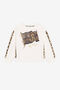 JU Animalier Patchwork-Print Logo Sweatshirt JU Animalier Patchwork-Print Logo Sweatshirt White OJT958-ISA2J