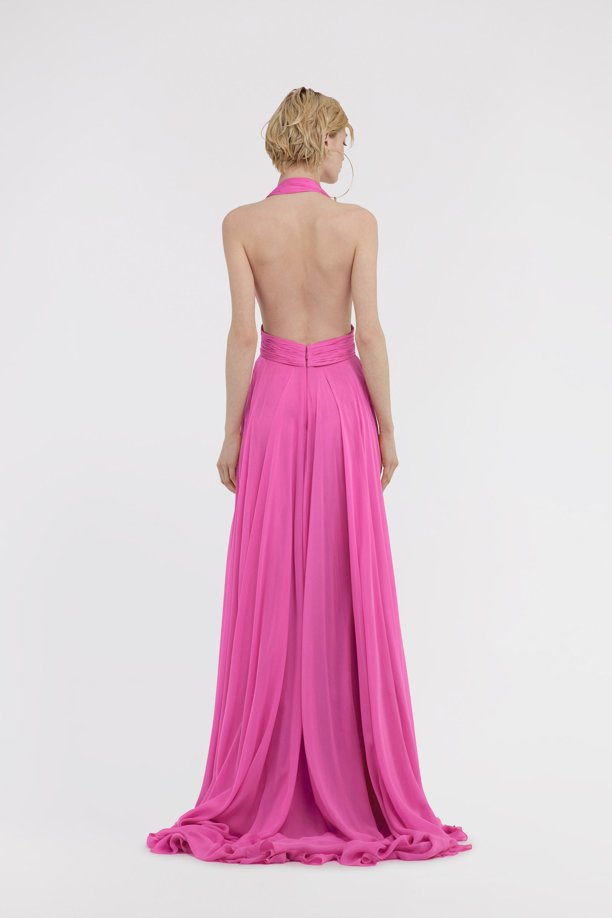 RC Long dress with cut out Fucsia SKT120-CC001