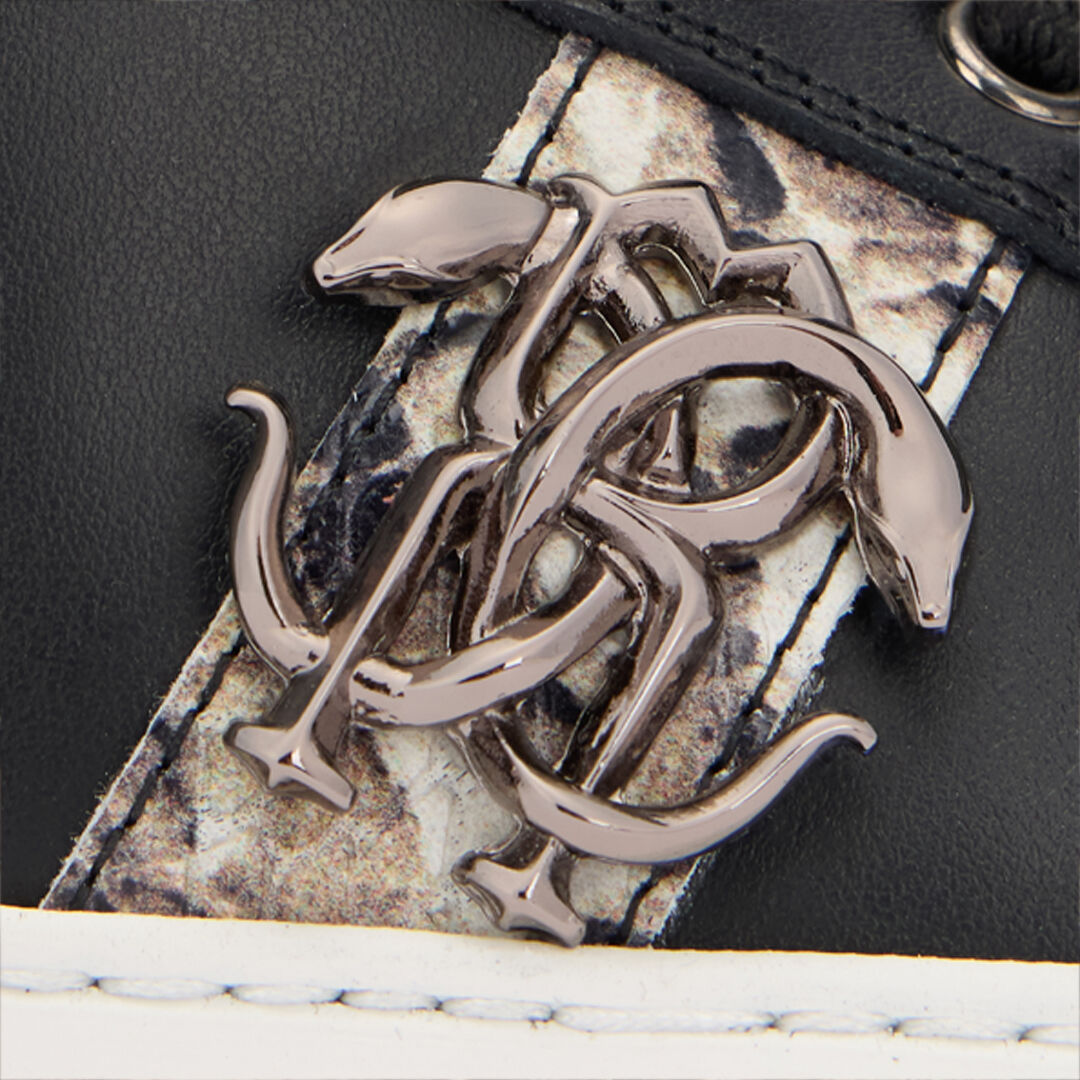 RC Sneakers in Leather with logo RC Sneakers in Leather with logo BLACK/BROWN QOS00E-PZ144
