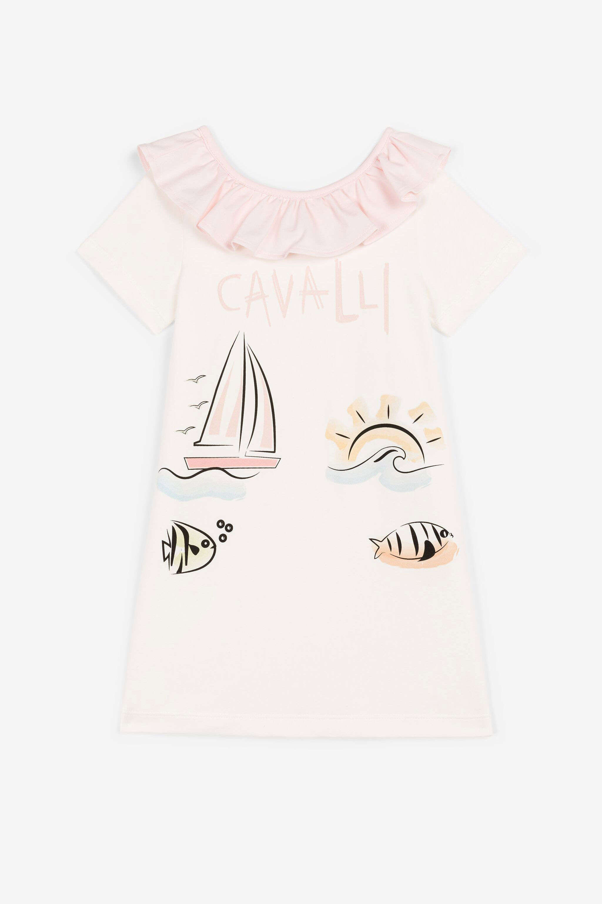 JU Seascape-Print Logo Dress JU Seascape-Print Logo Dress MILKY WHITE OJT144-ISA2J