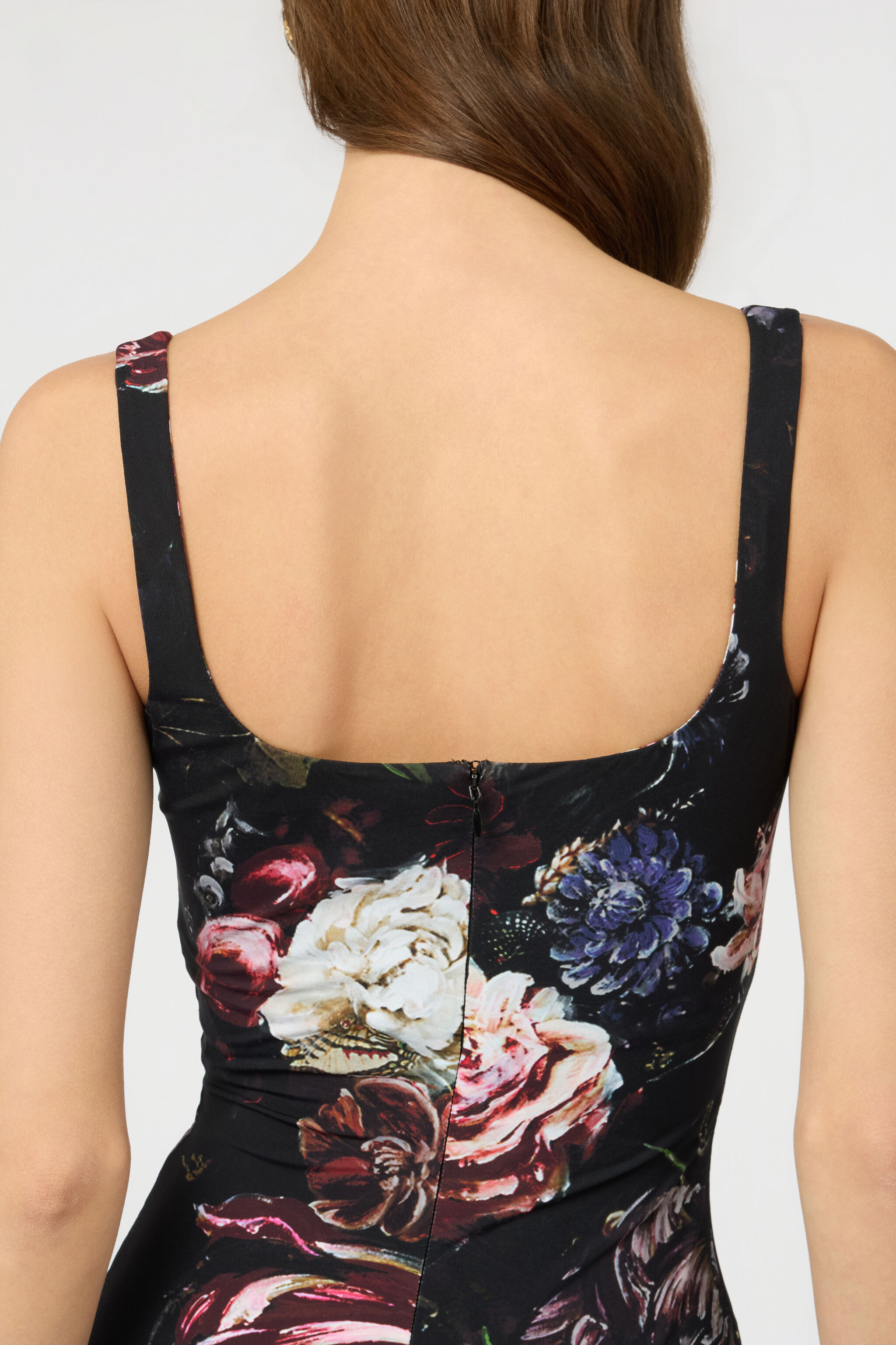 RC Midi-Kleid Mit Fiammingo Flowers-Print RC Midi-Kleid Mit Fiammingo Flowers-Print BLACK/PINK XWT137-LNT77