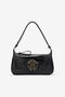 RC Black Croc-Effect Shoulder Bag With Mirror Snake Monogram BLACK QOB00B-PZO32