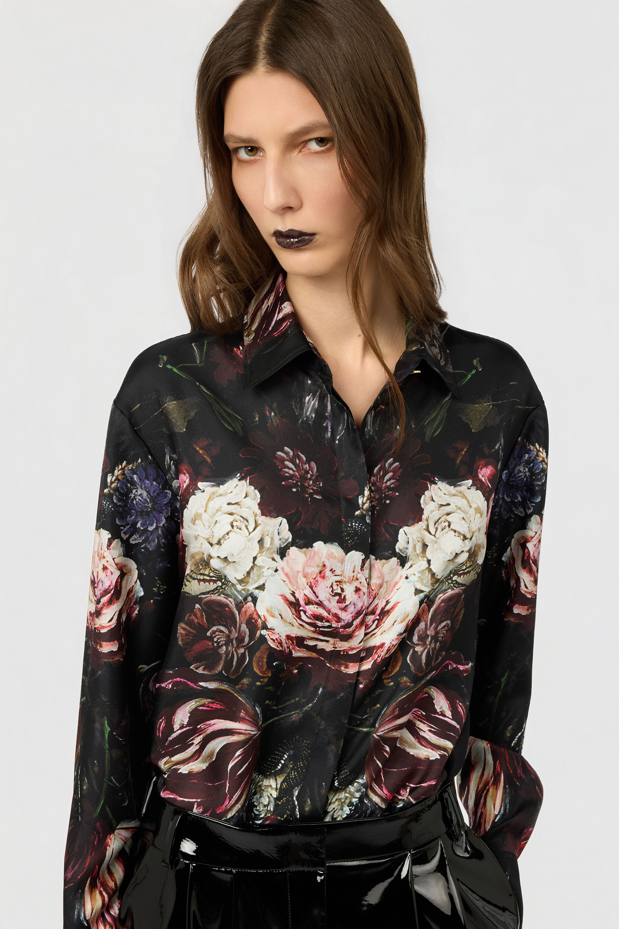 RC Camisa De Seda Con Estampado Fiammingo Flowers RC Camisa De Seda Con Estampado Fiammingo Flowers BLACK/PINK XWT704-OZT77