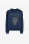 RC Panther-print cotton sweatshirt RC Panther-print cotton sweatshirt Dark blue QRT68A-CF050