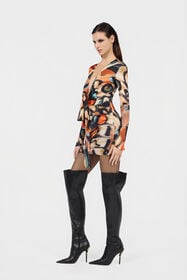 RC Mini Vestido Estampado Butterfly BLACK/MULTICOLOR XQT149-JRT28