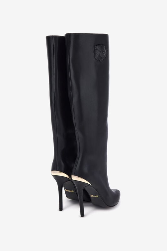 JC Just Cavalli Tiger Logo Boots JC Just Cavalli Tiger Logo Boots BLACK RKS205-RK570