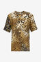 RC T-shirt with Jaguar Skin print Marron clair SKT644-4QG34