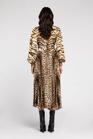 RC Animal-print knot-font midi dress Light Brown RKT130-SZH36