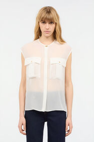 JC See-Through Sleeveless Top White UFT154-UF220