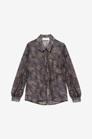 JU Camicia in seta con stampa Python FAGIANEL.C XJT70J-CTS67