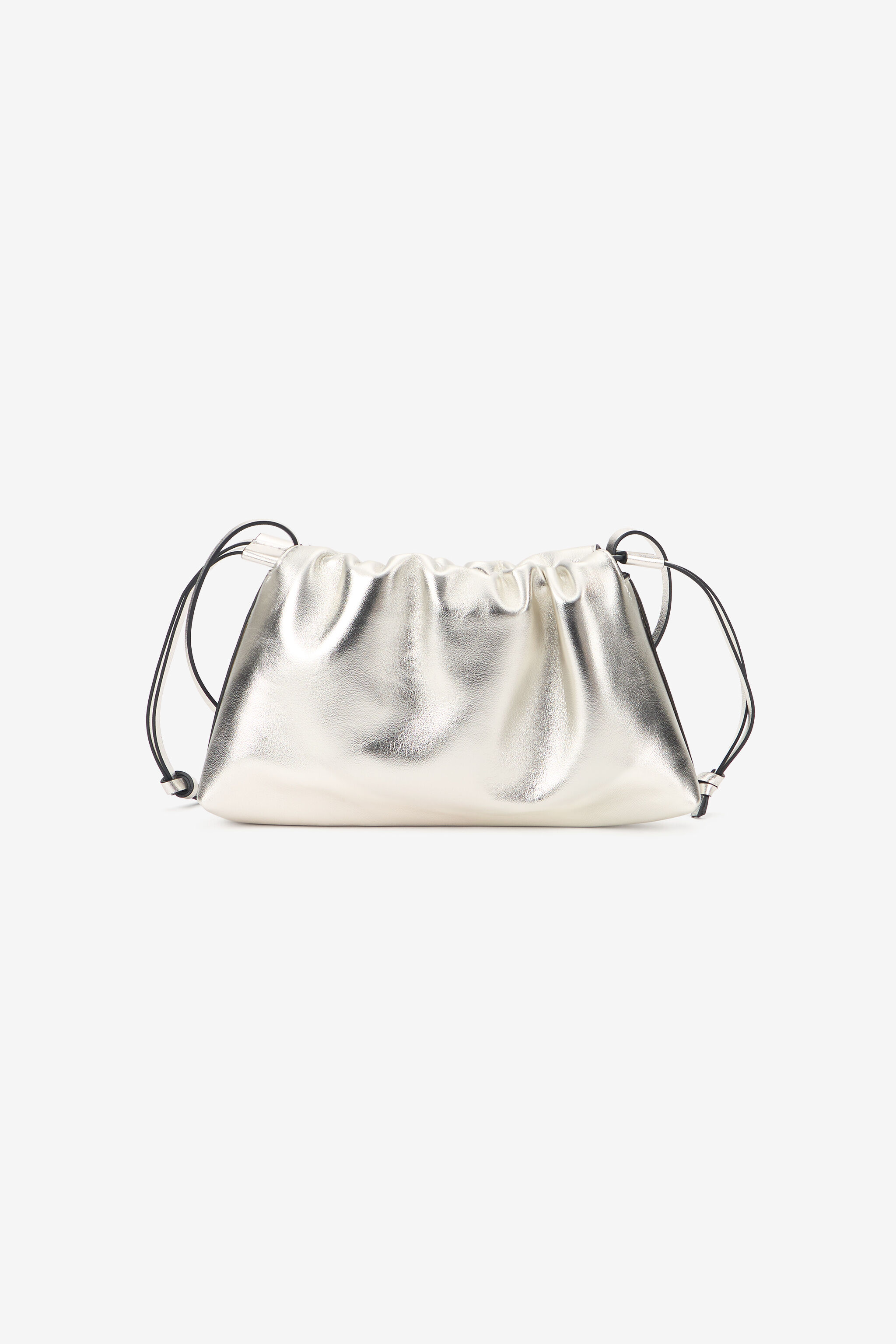 RC Borsa a spalla argento con coulisse e monogramma RC RC Borsa a spalla argento con coulisse e monogramma RC SILVER TOB00D-PN001