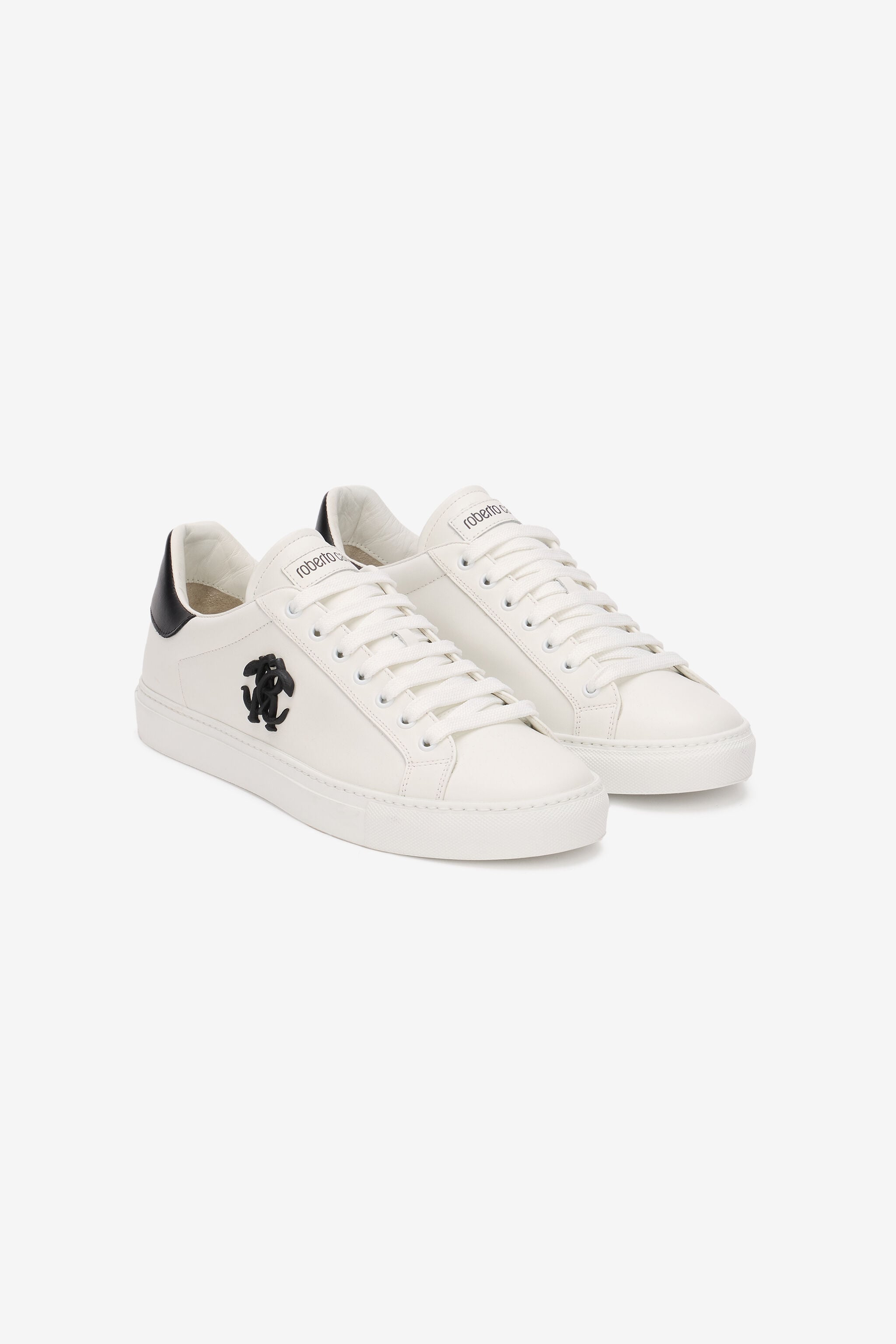 RC Leather Sneaker With Monogram RC RC Leather Sneaker With Monogram RC WHITE SOS00K-PZC15