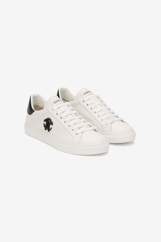 RC Leather Sneaker With Monogram RC RC Leather Sneaker With Monogram RC WHITE SOS00K-PZC15