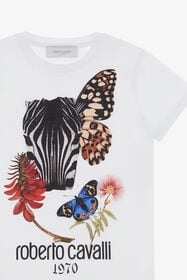 JU Printed T-shirt White TJT64Q-JD001