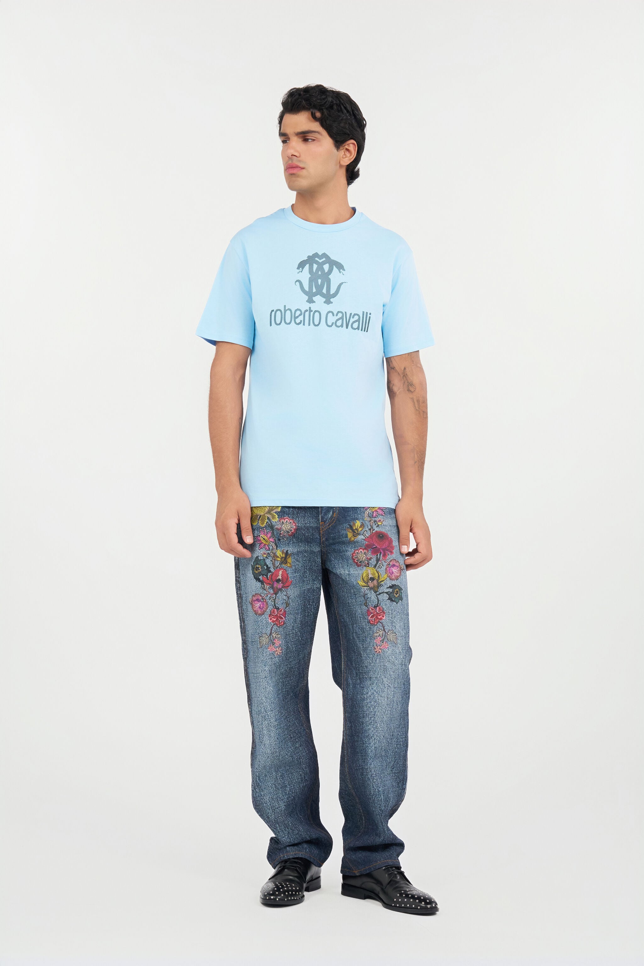 RC Light Blue T-Shirt with Monogram RC RC Light Blue T-Shirt with Monogram RC LIGHT BLUE QOT60D-JD060