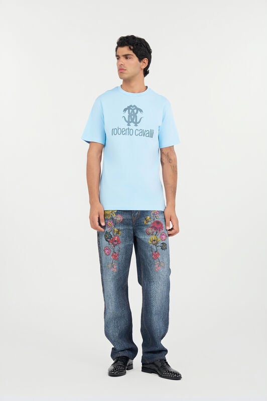 RC Light Blue T-Shirt with Monogram RC RC Light Blue T-Shirt with Monogram RC LIGHT BLUE QOT60D-JD060