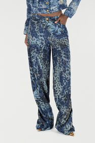 RC Jeans With Jaguar Skin Print BLU/CELESTE/MARRONE VKJ207-VT010