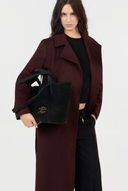 RC Borsa shopping nera con monogramma RC BLACK TOB00C-PZ559