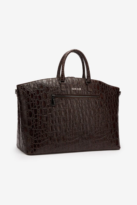 RC Crocodile-Print Bag With Shoulder Strap RC Crocodile-Print Bag With Shoulder Strap Brown URB004-PZU02
