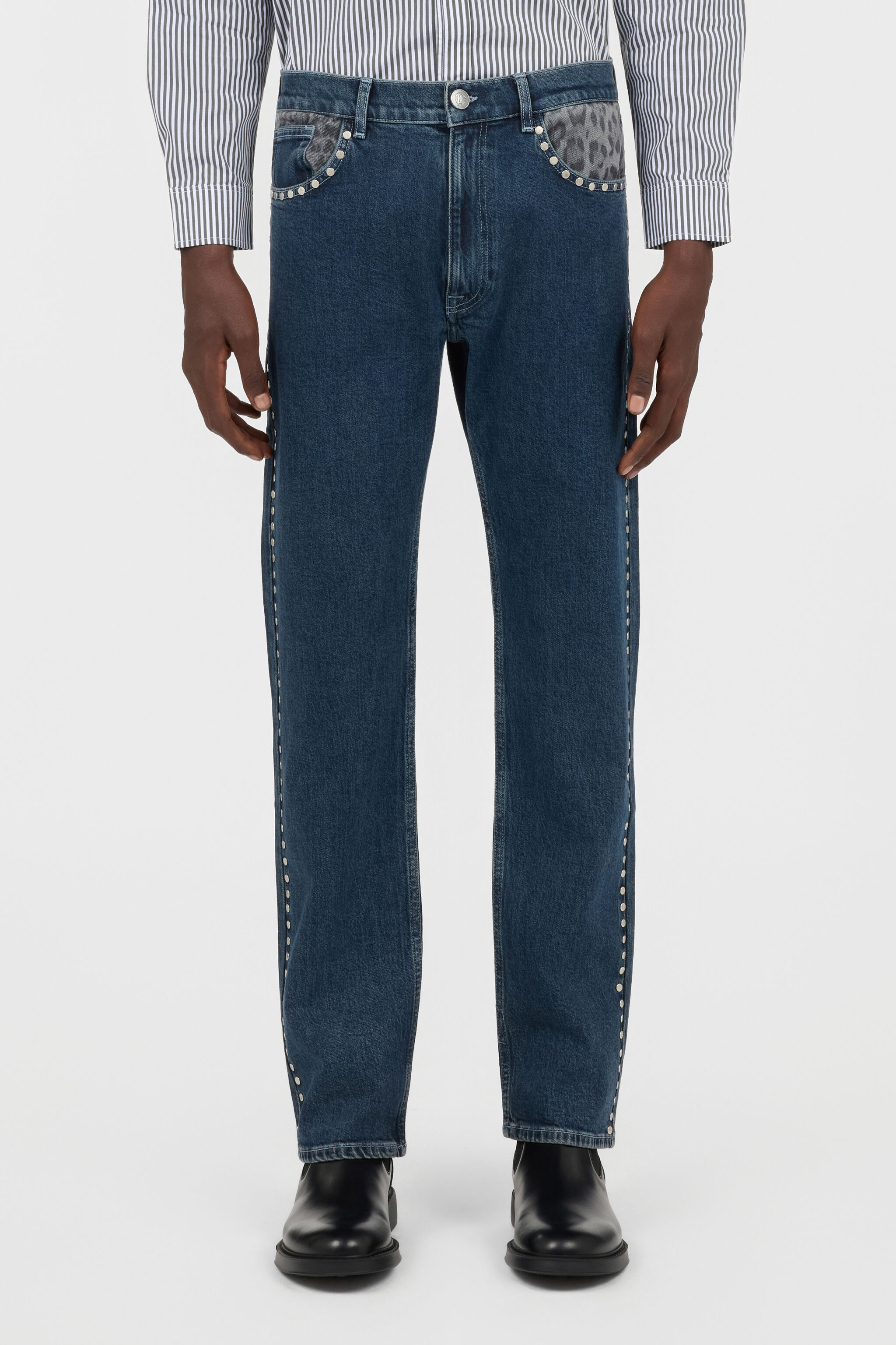 RC Denim-Hose Ready To Wear Hose Blau Nieten RC Denim-Hose Ready To Wear Hose Blau Nieten DENIM TOJ20G-DL010