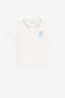 JU Poloshirt mit Monogramm-Stickerei Milky white QJT662-KB003