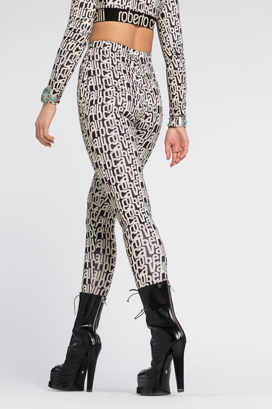 RC Logo-Print Leggings RC Logo-Print Leggings Black/White RKT25A-LNH82