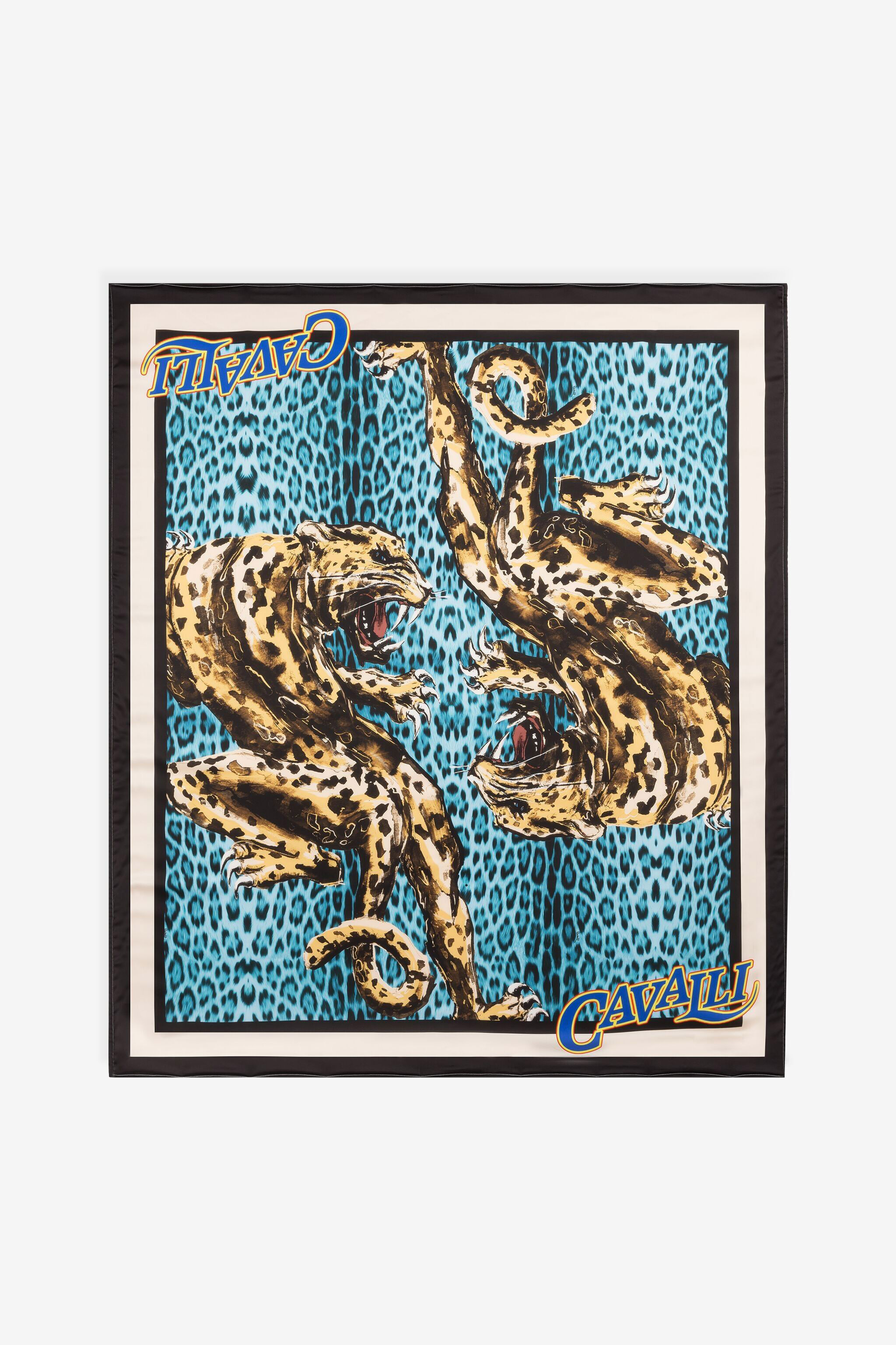 RC Leopard-print beach towel RC Leopard-print beach towel BLU QRH00U-7NF53