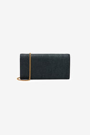 RC Portefeuille Serpentine En Cuir Avec Chaîne BLACK WKA017-PZI07
