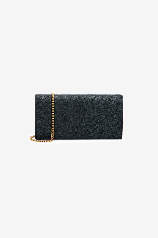 RC Portefeuille Serpentine En Cuir Avec Chaîne RC Portefeuille Serpentine En Cuir Avec Chaîne BLACK WKA017-PZI07