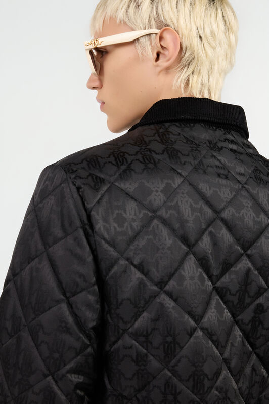 RC Quilted Down Jacket With Monogram RC BLACK ROT80D-DJ005