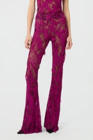 RC Pants with Destroyed-Effect Lace CYCLAMEN XWT206-GG010