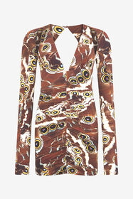 RC Vestido Estampado Mini Butterfly BROWN XQT155-LNT27