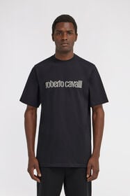 RC Roberto Cavalli Logo T-Shirt Black TRT61B-JD060