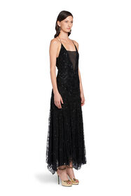 RC Black Iris embroidered evening dress Black HQR144-RP061