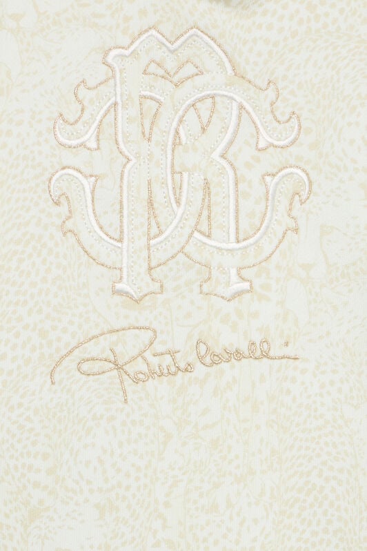 JU Hooded Sweatshirt With Cheetah Print JU Hooded Sweatshirt With Cheetah Print Ivory UJT69G-5OO35