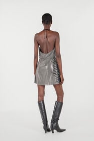RC Mini Dress With White Tigress Print Black/Silver UKR133-GG040