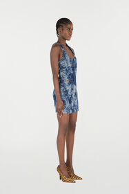 RC Vestido Mini Con Descoloridos BLU SCURO VKJ150-VT012
